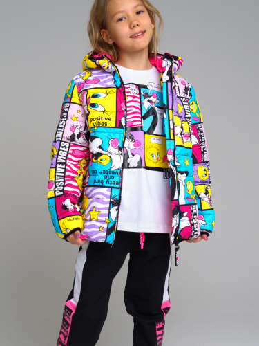  3443 р4288 р   Куртка текстильная с полиуретановым покрытием для девочек