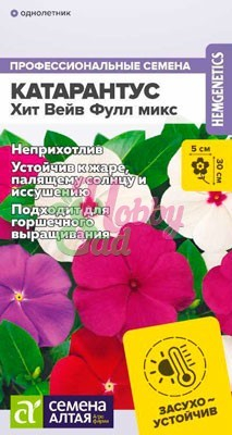 Цветы Катарантус Хит Вейв Фулл микс (5 шт) Семена Алтая