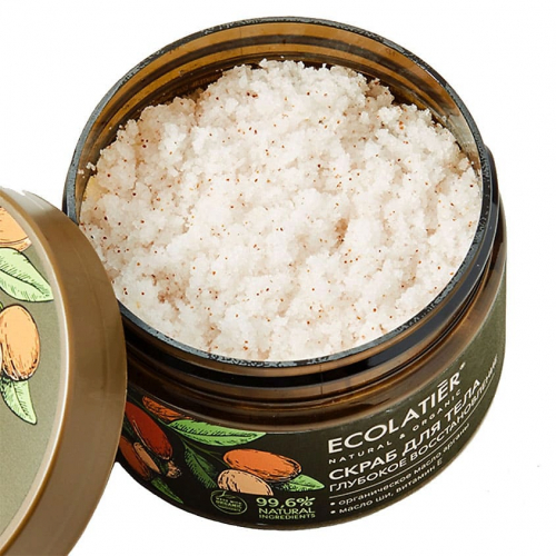ECL GREEN Arganа oil/5126/ Отшелушивающий скраб для тела Глубокое восстановление, 300 г