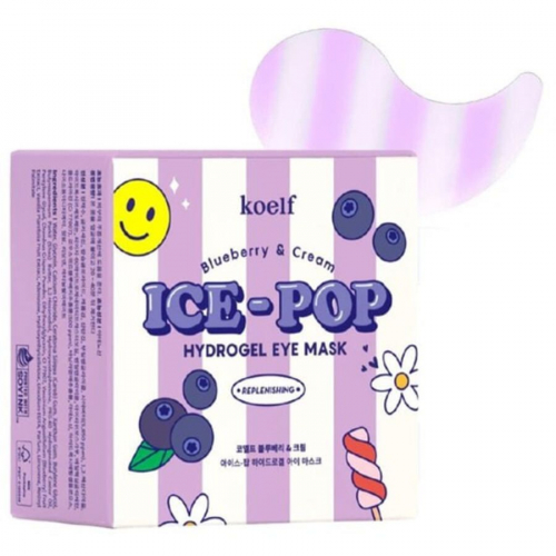 Гидрогелевые патчи для глаз с голубикой и сливками - Blueberry&cream Ice-Pop hydrogel, 60шт
