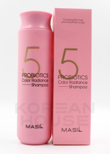 Шампунь с пробиотиками для защиты цвета - 5 Probiotics color radiance shampoo,300мл(5 розовый)
