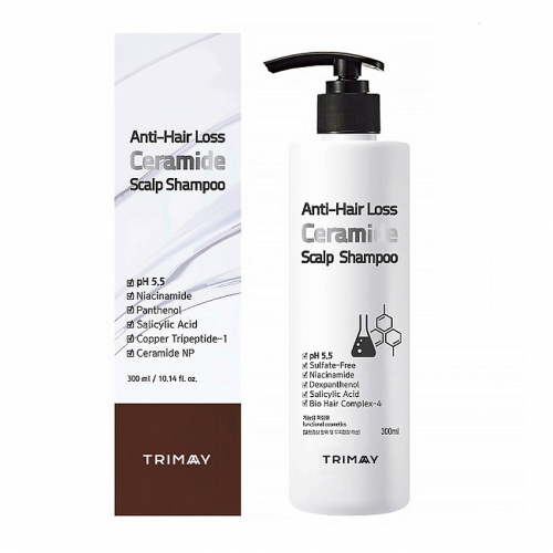Слабокислотный шампунь против выпадения волос с керамидами , 300мл(Ceramide Scalp Shampoo)