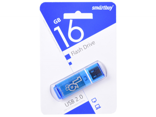 Флэш-диск USB SmartBuy 16 GB Glossy series Blue