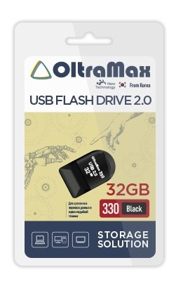 Флэш-диск USB OltraMax 32 GB 330 черный
