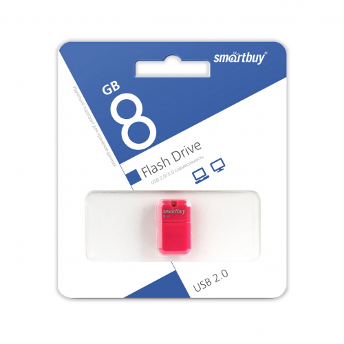Флэш-диск USB SmartBuy 8 GB Art Pink (Nano)