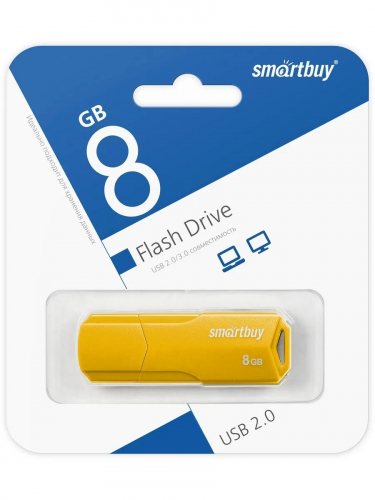 Флэш-диск USB SmartBuy 8 GB CLUE Yellow