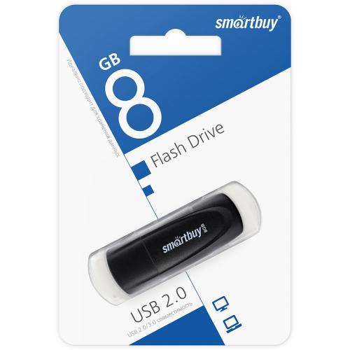 Флэш-диск USB SmartBuy 8 GB Scout Black
