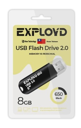 Флэш-диск USB Exployd 8 GB 650 черный