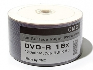 Диск DVD-R 4,7GB 16X Inkprint, CMC балка (50/600)