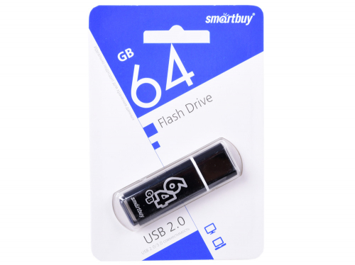 Флэш-диск USB SmartBuy 64 GB Glossy series Black