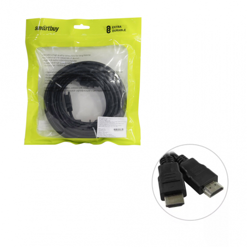 Кабель SmartBuy HDMI to HDMI ver.1.4 A-M/A-M, 10 m, в пакете (K-302-10)