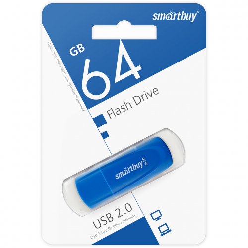 Флэш-диск USB SmartBuy 64 GB Scout Blue