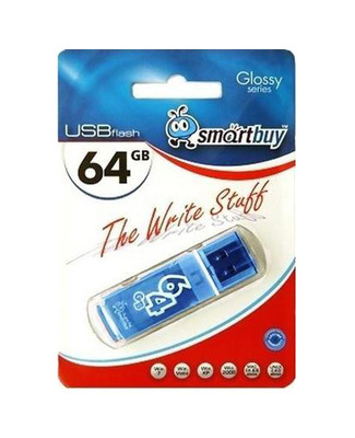 Флэш-диск USB SmartBuy 64 GB Glossy series Blue