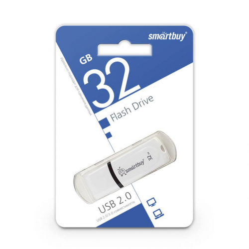 Флэш-диск USB SmartBuy 32 GB Crown White