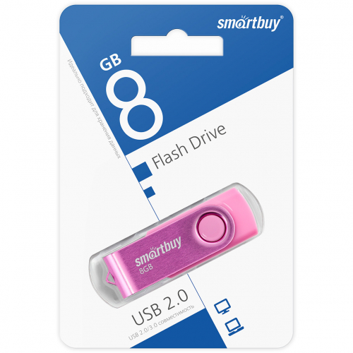 Флэш-диск USB SmartBuy 8 GB Twist Pink