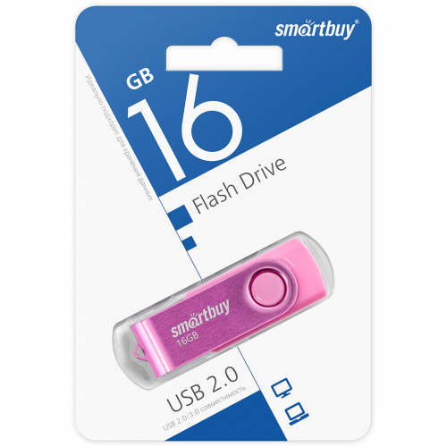Флэш-диск USB SmartBuy 16 GB Twist Pink
