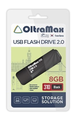 Флэш-диск USB OltraMax 8 GB 310 черный
