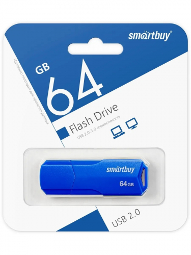 Флэш-диск USB SmartBuy 64 GB CLUE Blue