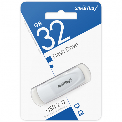 Флэш-диск USB Smartbuy 32 GB Scout White
