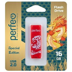 Флэш-диск USB Perfeo16 GB C04 Red Lion