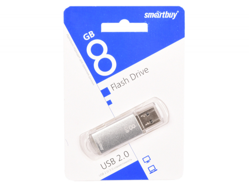 Флэш-диск USB SmartBuy 8 GB V-Cut Silver