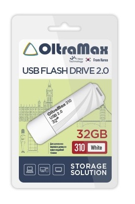 Флэш-диск USB OltraMax 32 GB 310 белый