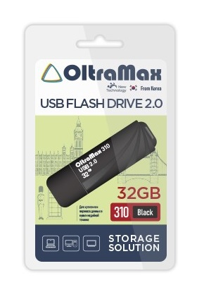 Флэш-диск USB OltraMax 32 GB 310 черный