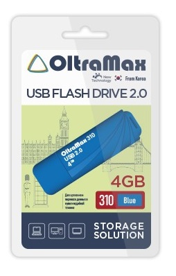 Флэш-диск USB OltraMax 4 GB 310 синий