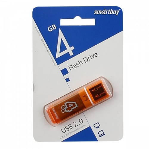 Флэш-диск USB SmartBuy 4 GB Clossy seriaes Orange