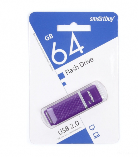 Флэш-диск USB Smartbuy 64 GB Quartz series Violet