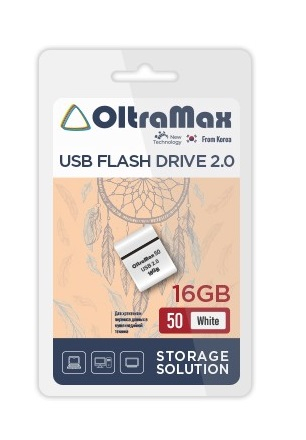 Флэш-диск USB OltraMax 16 GB 50 белый