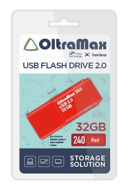 Флэш-диск USB OltraMax 32 GB 240 красный