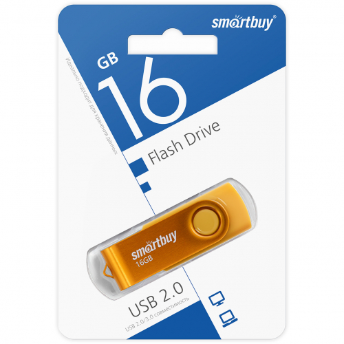 Флэш-диск USB SmartBuy 16 GB Twist Yellow