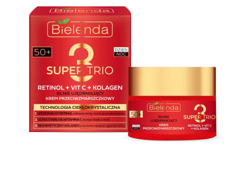 BIELENDA SUPER TRIO RETINOL+VIT C+KOLAGEN Интенсивно увлаж-щий крем п/морщин 40+ день/ночь 50мл
