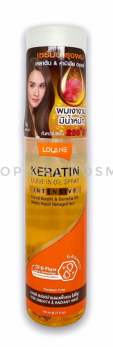 Несмываемый спрей для волос восстанавливающий с кератином LOLANE Keratin Leave In Oil Spray Intensive   140 мл.