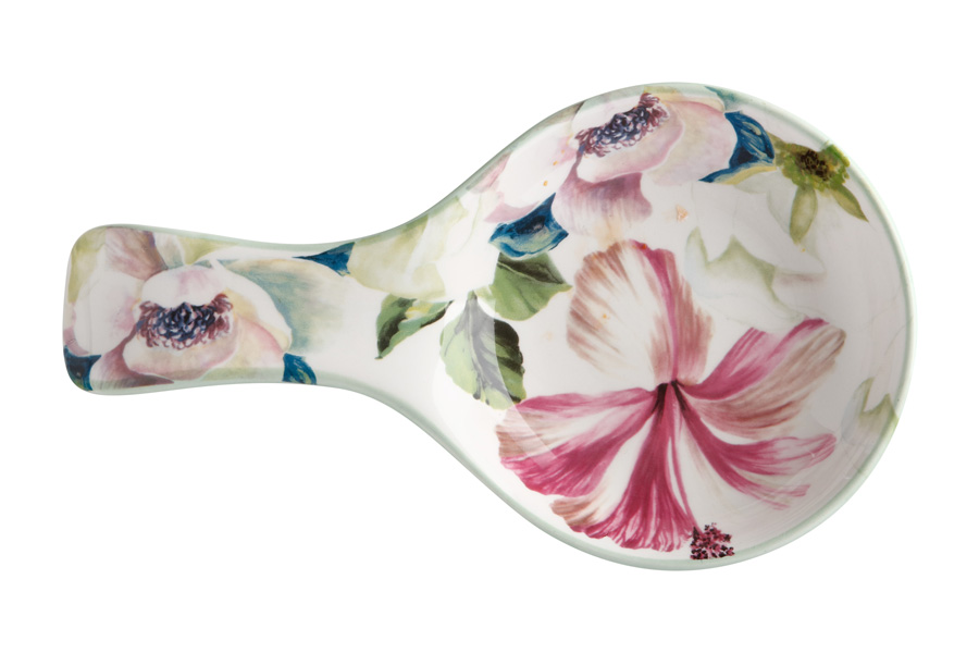 Подставка под ложку, 24 см, керамика, белая, Магнолия, Magnolia, 60593