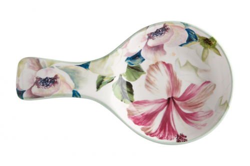 Подставка под ложку, 24 см, керамика, белая, Магнолия, Magnolia, 60593