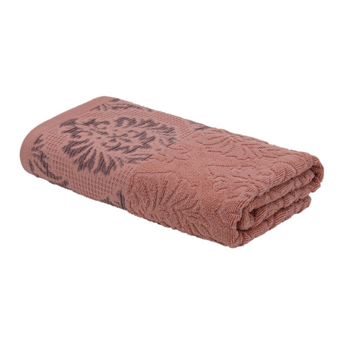 Махровое полотенце УЗБ Верона м7708_02 L  роз