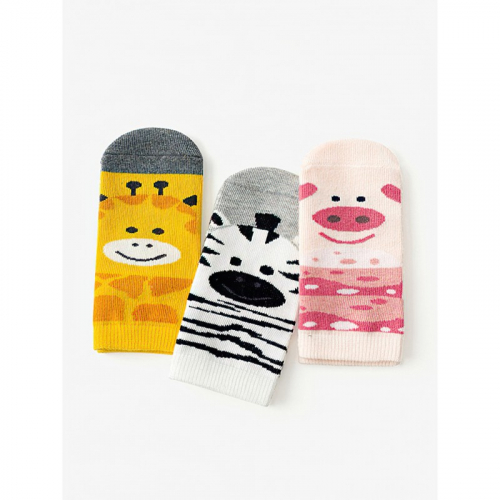 Набор детских носков «Зоопарк» в мягкой упаковке, 3 пары C564543