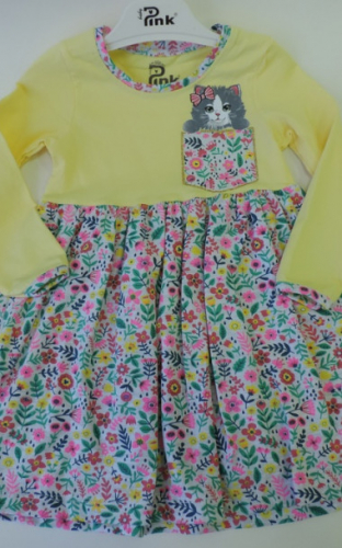 Платье д-дев. трикотаж BABY PINK арт. 6103, р.2-92;3-98;4-104;5-110, цв. в ассортименте