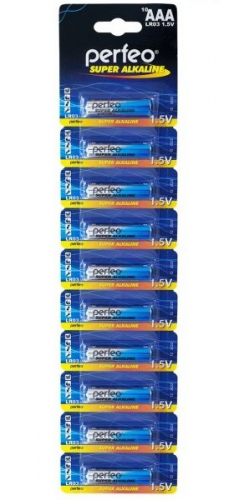 Батарейка Perfeo LR03 AAA Super Alkaline BL10 отрывной (10/120/1200)