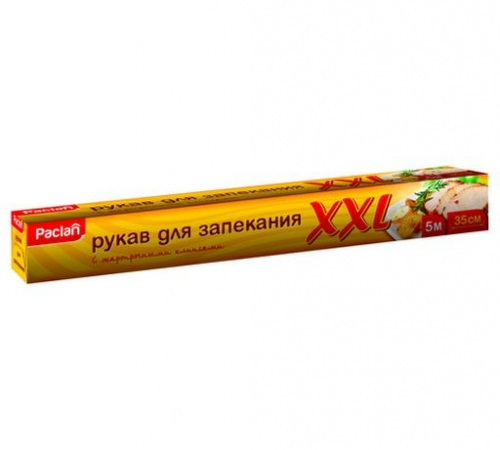 Рукав XXL для запекания с клипсами 5м х 35см.