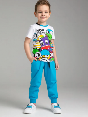 963 р.  1353 р.  Комплект трикотажный для мальчиков: фуфайка (футболка), брюки