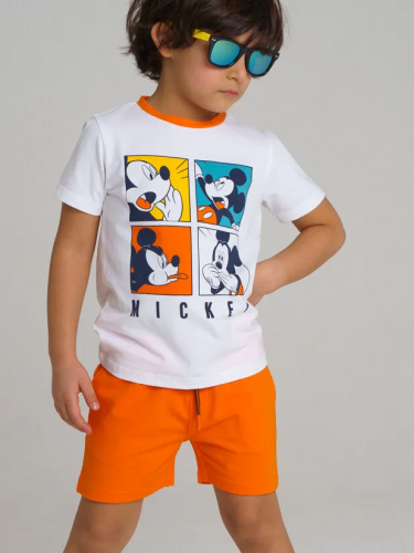 883 р.  1240 р.  Комплект трикотажный для мальчиков: фуфайка (футболка), шорты