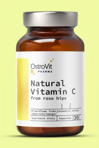 OstroVit Pharma Natural Vitamin C from Rose Hips 30 caps - ШИПОВНИК ВИТАМИН С