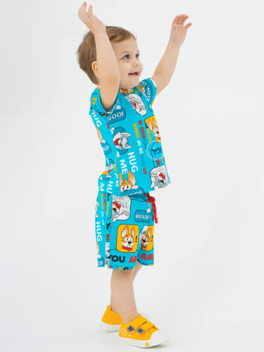 818 р.  1015 р.  Комплект детский трикотажный для мальчиков: фуфайка (футболка), шорты