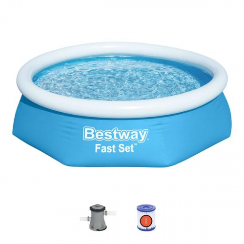 Бассейн надувной Fast Set 244*61 см + фильтр-насос 1249 л/ч (I) Bestway (57450)