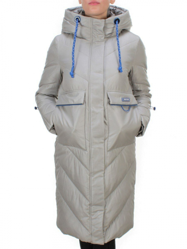 9190 GREY Пальто зимнее женское EVCANBADY (200 гр. холлофайбера) размер M - 44российский