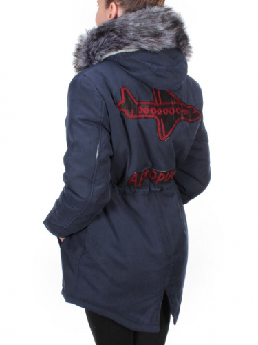 537 DARK BLUE Куртка парка зимняя женская KSV (100 гр. тинсулейт + искусственный мех) размер 48/50российский
