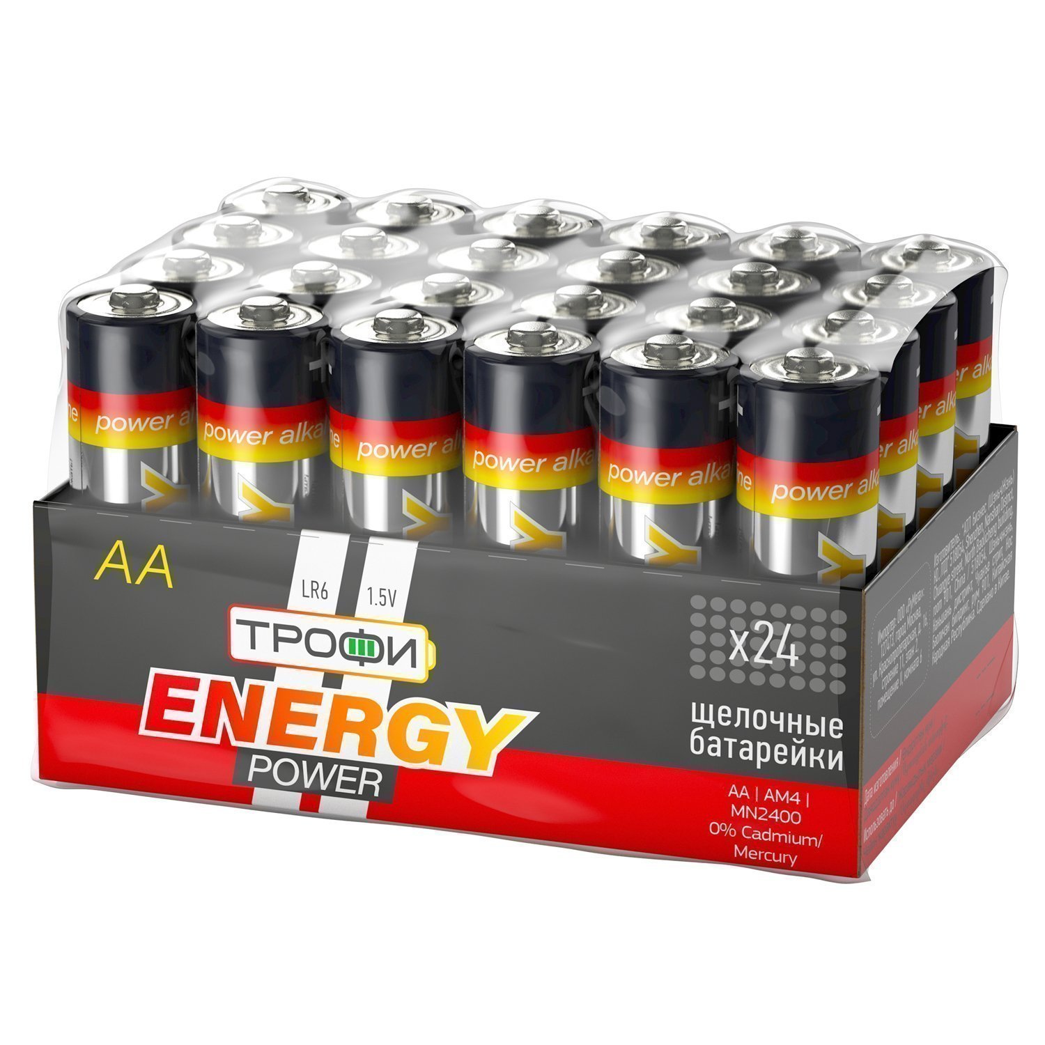 Батарейка AA Трофи LR6 ENERGY POWER (24) (24/720). sibaks